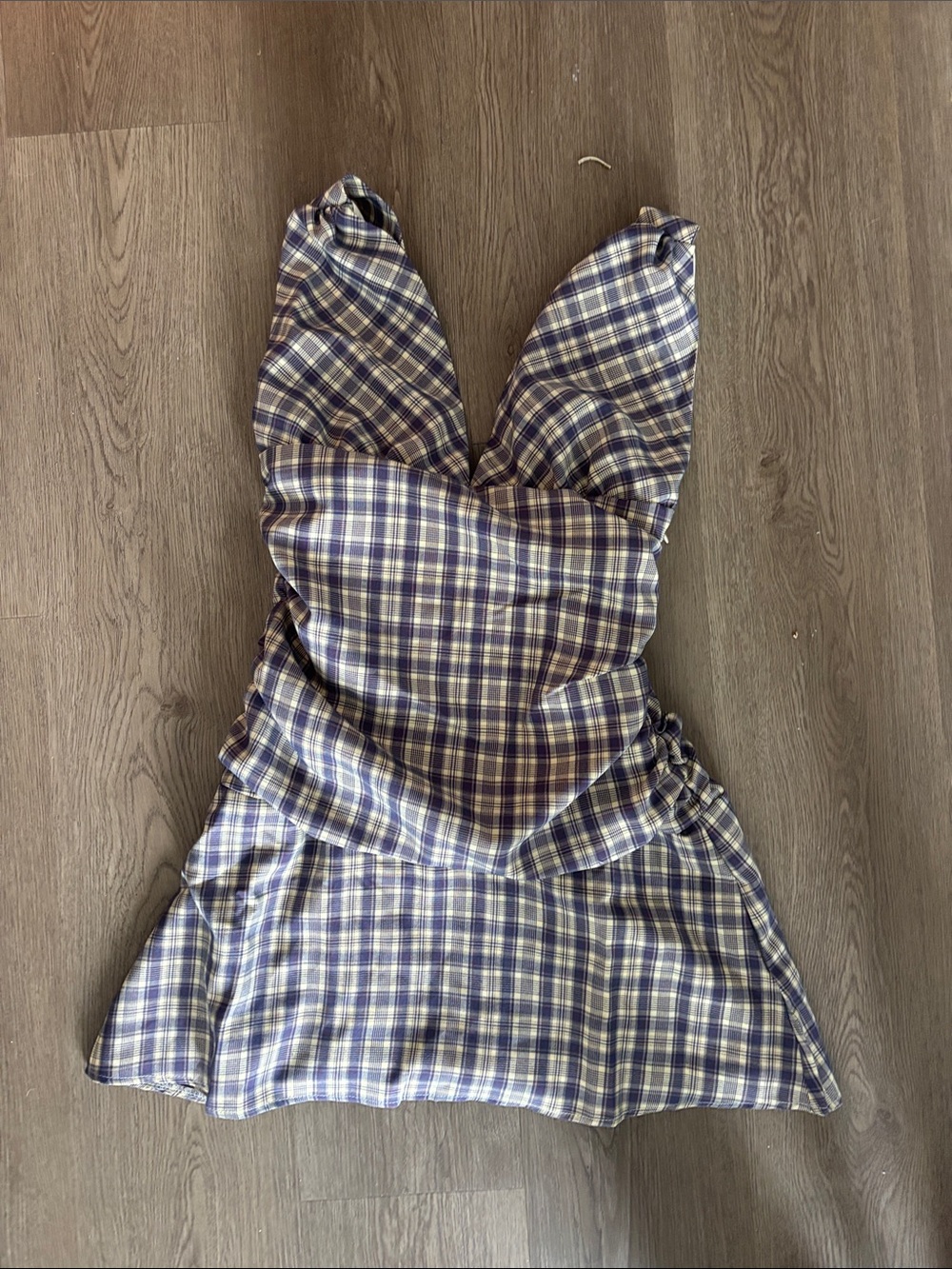 Tablo Drop Waist Mini Dress - Check Print - Picture 3 of 5